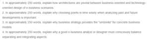 Balancing Business and Technology-e-Business Architecture Insights