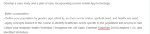 Case Study and a Plan Of Care Incorporating Current Mobile App Technology
