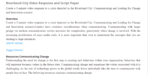 Communicating and Leading for Change and Innovation Crisis