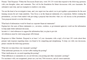 Corporate Financial Statements