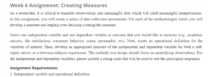 Creating Measures