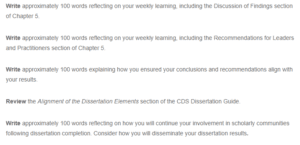 Dissertation Discussion-My Weekly Learning