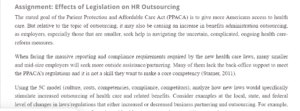 Effects of Legislation on HR Outsourcing