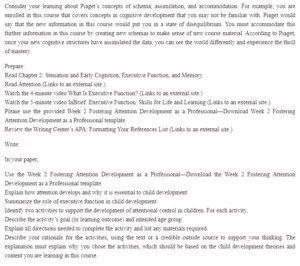 Fostering Attention Development as a Professional