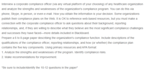Interview with Compliance Officer
