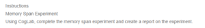 Memory Span Experiment
