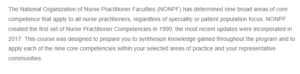 National Organization of Nurse Practitioner Faculties (NONPF) Competencies