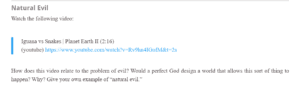 Natural Evil Examples