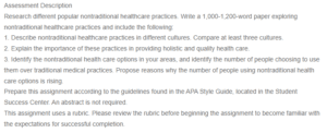Nontraditional Healthcare Practices