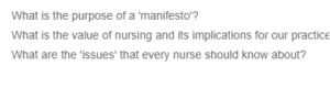 Nursing Manifesto