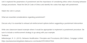 Parameters of Punishment and Ethical Considerations