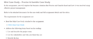 Proctor and Gamble Case Study