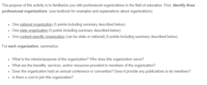 Professional Organizations-Knowledge is Power Program
