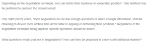 Questions to Ask in Negotiation in a Non-confrontational Manner