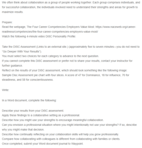 Reflecting on Personality Profile