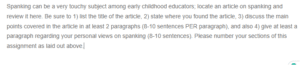 Spanking and Child Development