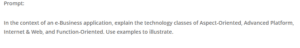 Technology Classes in e-Business Applications