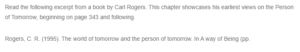 The Person of Tomorrow-Carl Rogers