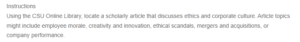 Article Review- Ethics and Corporate Culture
