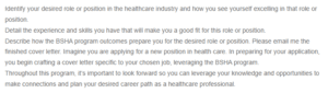 Career planning Cover Letter for Bachelor in Healthcare Administration