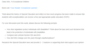Class Intro To Exceptional Children