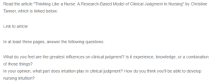 Clinical Judgment
