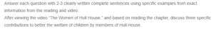 Contributions to Better the Welfare of Children By Members of Hull House