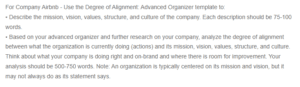 Degree of Alignment - Advanced Organizer for Airbnb Inc