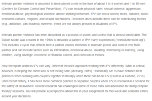 Ethics and Intimate Partner Violence