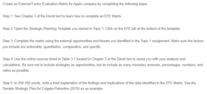 External Factor Evaluation Matrix-Apple Inc