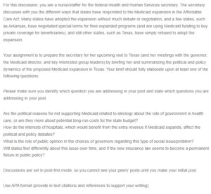 Health Policy Process - Political Reasons and the Support for Medicaid Expansion