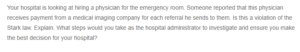 Hiring a Physician for the Emergency Room-Stark law