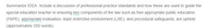 IDEA and the IEP Process