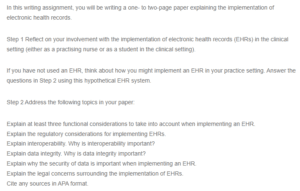 Implementing Electronic Health Records