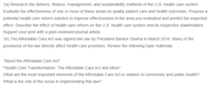 Important Elements of the Affordable Care Act (ACA) and The Role of Nurses in Implementing This Law