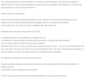 Instructional Strategies-Children with ASD
