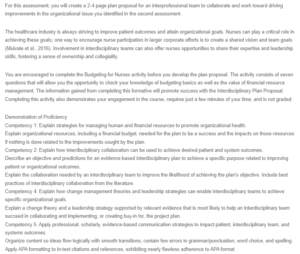 Interdisciplinary Plan Proposall