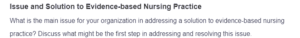 Issue and Solution to Evidence-based Nursing Practice