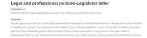 Legal and professional policies-Legislator letter