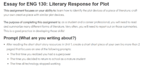 Literary Response for Plot