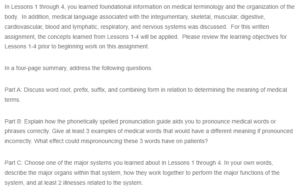 Medical Terminologies and The Respiratory System