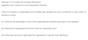 Organizational Structure Discussion