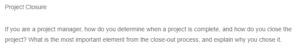 Project Management- Project Closure