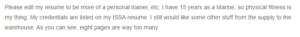Resume of a Personal Trainer
