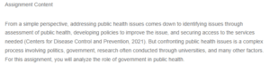 Role of government in public health