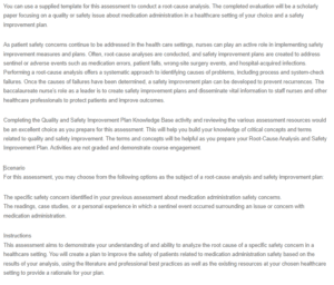 Root-Cause Analysis and Safety Improvement Plann