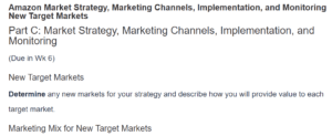Amazon Market Strategy, Marketing Channels, Implementation, and Monitoring New Target Markets