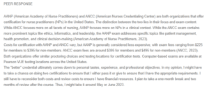 American Academy of Nurse Practitioners vs American Nurses Credentialing Center