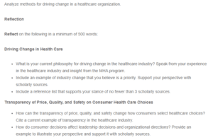 Analyzing Methods for Driving Change in a Healthcare Organization