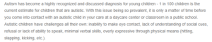 Autism Inclusion Investigation